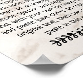 カスタム引用文ことわざレターキープサケパーソナライズされたー ポスター (角)