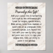 カスタム引用文ことわざレターキープサケパーソナライズされたー ポスター (正面)