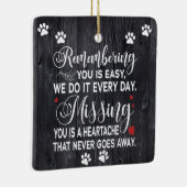 カスタム引用文の思い出 セラミックオーナメント (右)