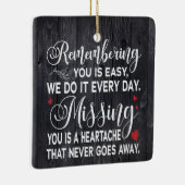 カスタム引用文の記憶は、馬のための記念碑 セラミックオーナメント (右)