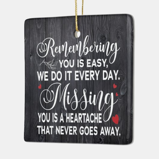 カスタム引用文の記憶は、馬のための記念碑 セラミックオーナメント (左)