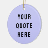 カスタム引用文はこちらギフトパープルパーソナライズされた セラミックオーナメント (左)