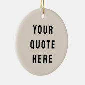 カスタム引用文はこちらミニマリストタンパーソナライズされた セラミックオーナメント (右)