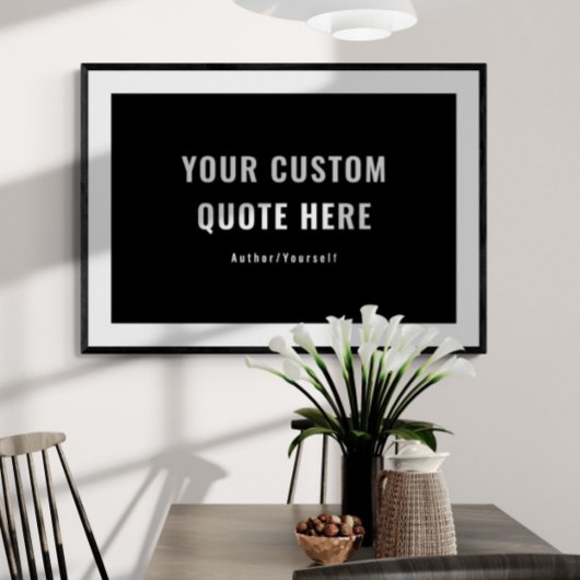 カスタム引用文またはことわざ最高の友達ギフトブラック ポスター