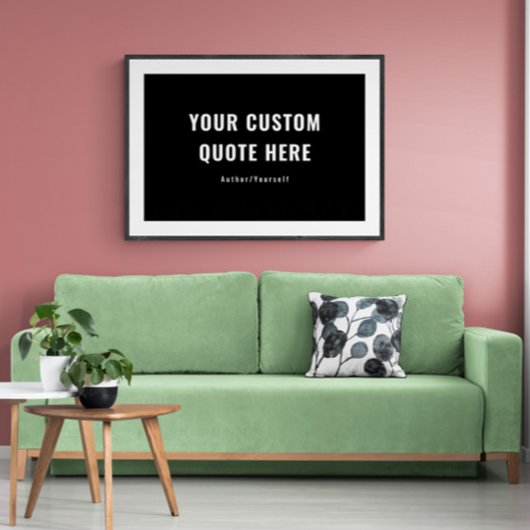 カスタム引用文またはことわざ最高の友達ギフトブラック ポスター