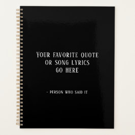 カスタム引用文または歌詞 プランナー手帳
