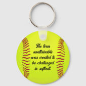 カスタム引用文やる気を起こさせるソフトボールチーム キーホルダー (裏面)