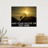 カスタム引用文やる気を起こさせるポスター – Mountain Summit ポスター (キッチン)