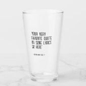 カスタム引用文や歌の歌詞 – ユニーク Beer タンブラーグラス (正面)