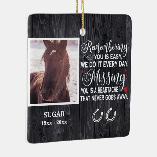 カスタム引用文を思い出す セラミックオーナメント (右)