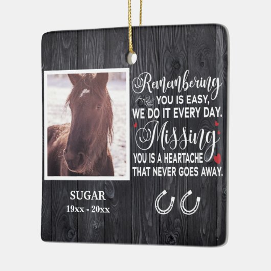 カスタム引用文を思い出す セラミックオーナメント (左)