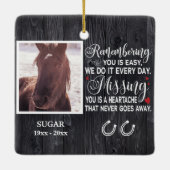 カスタム引用文を思い出す セラミックオーナメント (裏面)