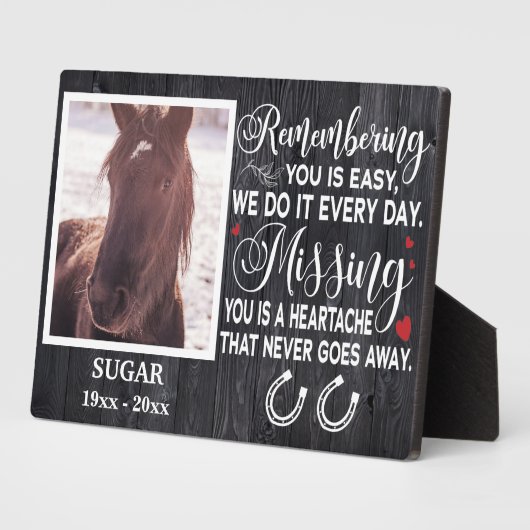 カスタム引用文を思い出す フォトプラーク (側面)