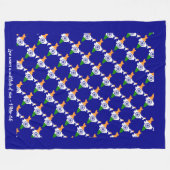 カスタム引用文インド国旗 フリースブランケット (正面(横))