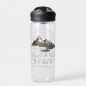 カスタム引用文シンプルエクスプ感動的ラ ウォーターボトル (正面)