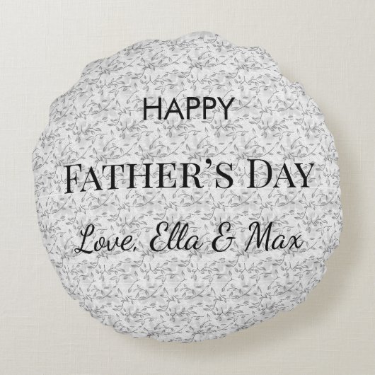 カスタム引用文デザインパパ特別日用 ラウンドクッション (裏面)