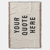 カスタム引用文バナーシパーソナライズされたュ引用文ウォール スローブランケット (正面縦)