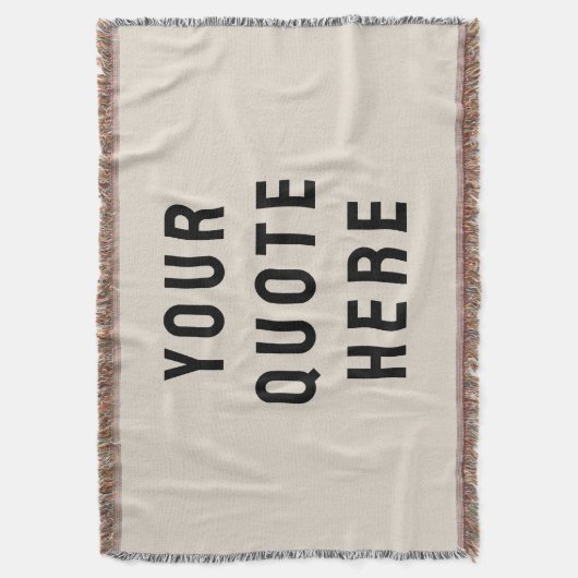 カスタム引用文バナーシパーソナライズされたュ引用文ウォール スローブランケット (正面縦)