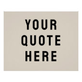カスタム引用文バナーシパーソナライズされたュ引用文ウォール ポスター (正面)