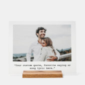 カスタム引用文パーソナライズされた写真 アクリルサイン (正面)