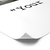 カスタム引用文パーソナライズされた写真 ポスター (角)