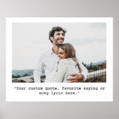 カスタム引用文パーソナライズされた写真 ポスター (正面)