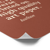 カスタム引用文プリント、カスタム文字プリント ポスター (角)