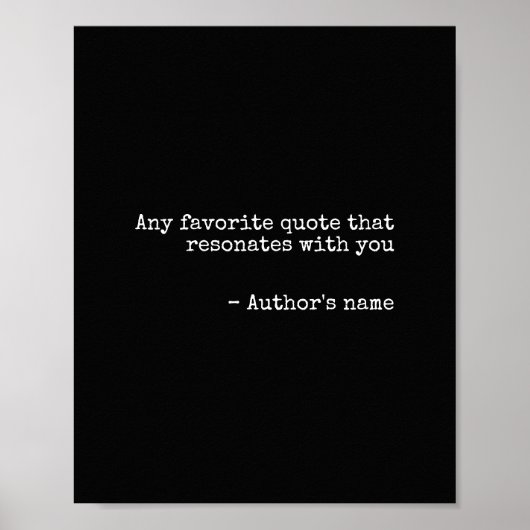 カスタム引用文プリント – タイプライターポスター ポスター (正面)