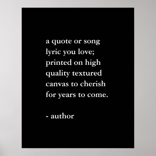 カスタム引用文プリント ポスター (正面)