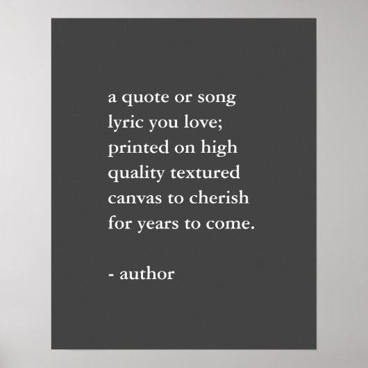 カスタム引用文プリント ポスター (正面)