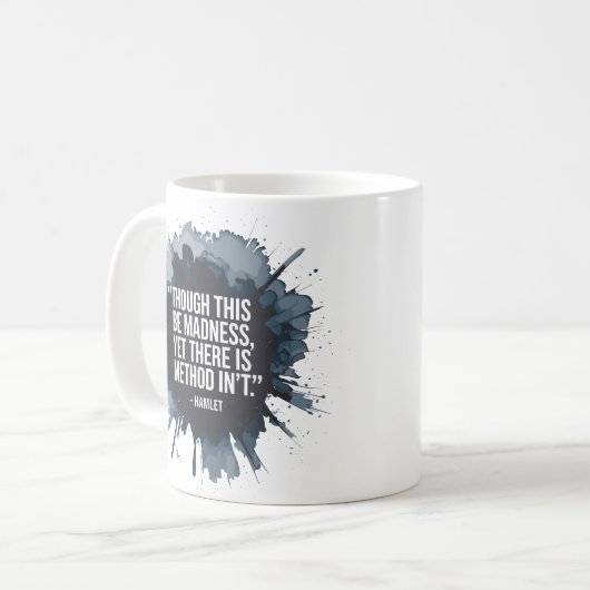 カスタム引用文モダンミニマリスト水の色 コーヒーマグカップ (正面左)