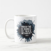 カスタム引用文モダンミニマリスト水の色 コーヒーマグカップ (左)