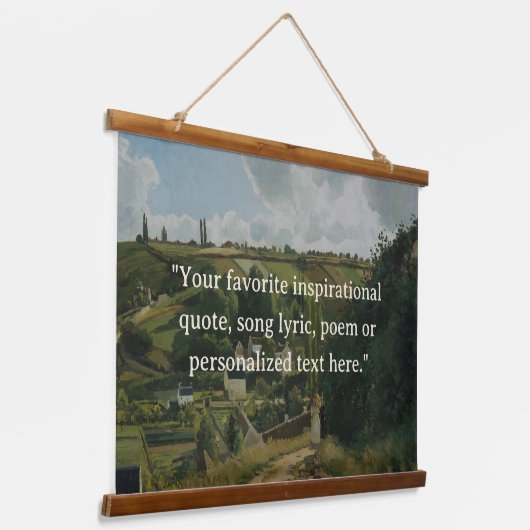 カスタム引用文ヴィンテージ 吊り下げ型タペストリー (傾斜あり)