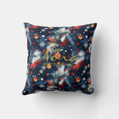 カスタム引用文付きクリスマス名芸術的枕 クッション (裏面)