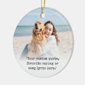 カスタム引用文付き写真 セラミックオーナメント (左)