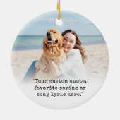 カスタム引用文付き写真 セラミックオーナメント (裏面)