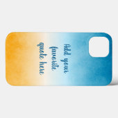 カスタム引用文平和的海水の色勾配 Case-Mate iPhoneケース (裏面 (横))