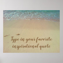 カスタム引用文感動的ビーチポスター