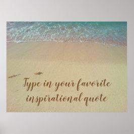 カスタム引用文感動的ビーチポスター ポスター