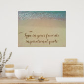 カスタム引用文感動的ビーチポスター ポスター (キッチン)