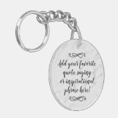 カスタム引用文感動的句スクリプト キーホルダー (正面左)