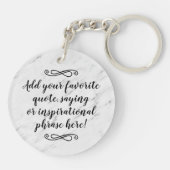 カスタム引用文感動的句スクリプト キーホルダー (裏面)