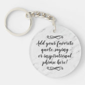 カスタム引用文感動的句スクリプト キーホルダー (正面)