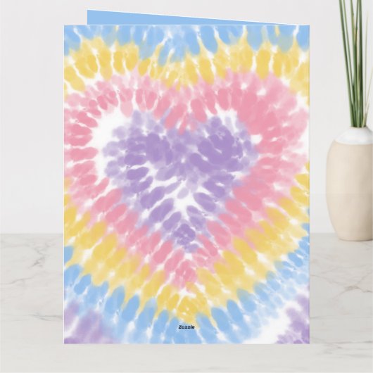 カスタム引用文戦争は健全ではない平和署名絞り染め カード (裏面)