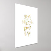 カスタム引用文文字金ゴールド 箔ポスター (レイダウン)