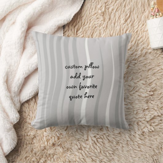 カスタム引用文枕のグレーと白モダンを追加 クッション (ブランケット)