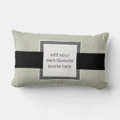 カスタム引用文枕のグレーと白モダンを追加 ランバークッション (裏面)