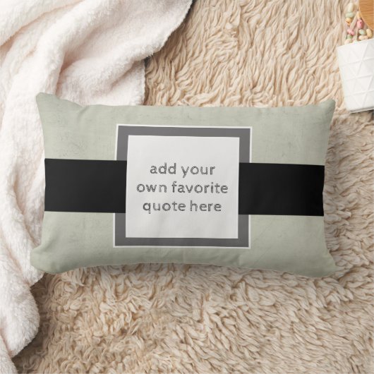 カスタム引用文枕のグレーと白モダンを追加 ランバークッション (ブランケット)