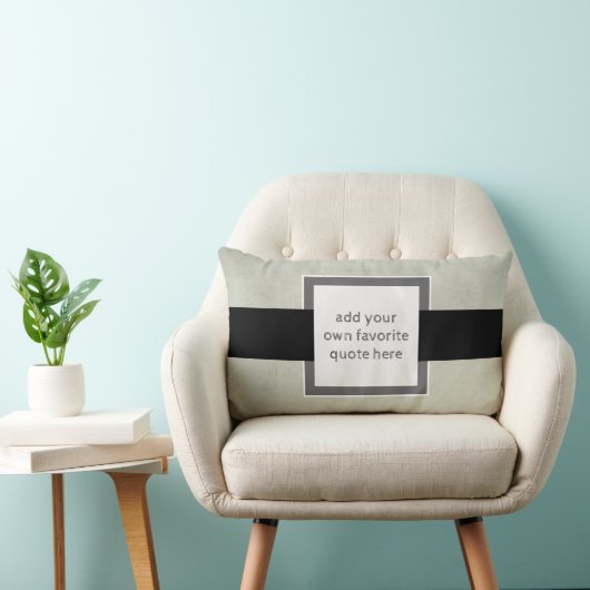 カスタム引用文枕のグレーと白モダンを追加 ランバークッション (椅子)