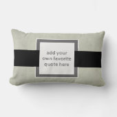 カスタム引用文枕のグレーと白モダンを追加 ランバークッション (正面)
